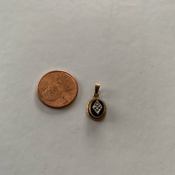 Vintage Art Deco Onyx Pendant. - Picture 4 of 5